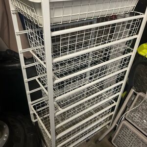 White Wire Storage Rack
